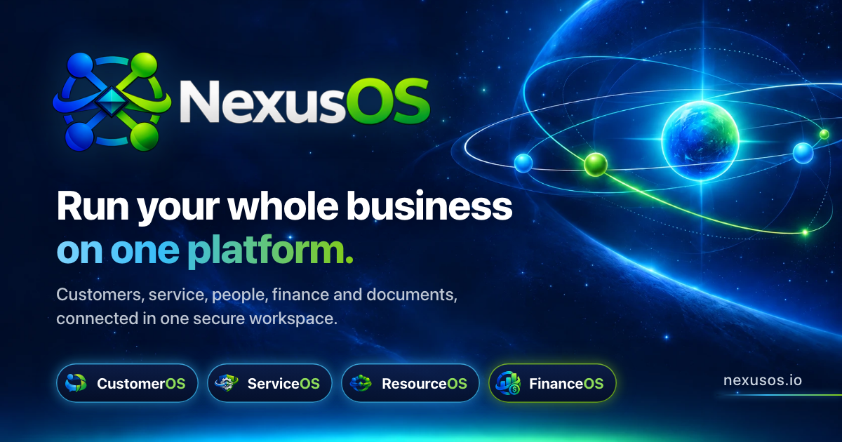 NexusOS: one platform for customers, people, money and work